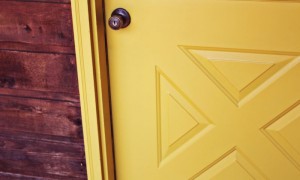timber door painting